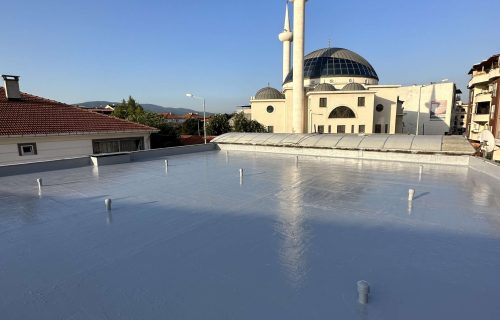 Halkbank şubelerinde çatı katta gerçekleştirilen su yalıtım izolasyon polyurea çalışması.