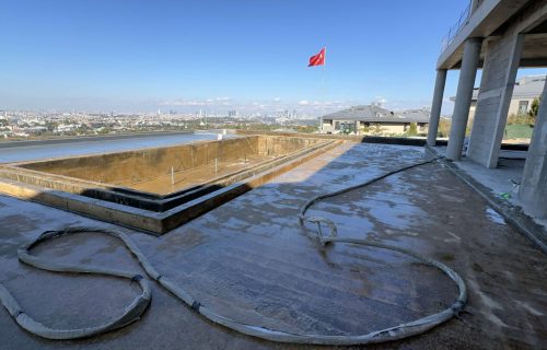 Cengiz İnşaat altyapı projelerinde polyurea sprey su yalıtımı havuz çözümleri.