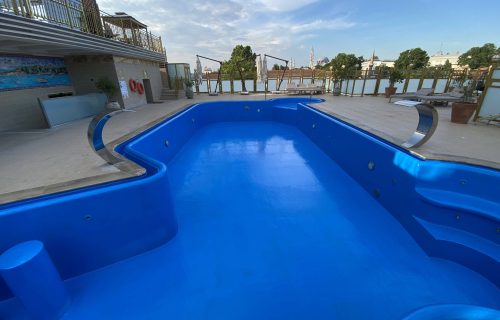 Celal Ağa Konağı Otel havuzda yapılan polyurea kaplama uygulamaları.