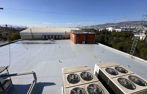 112 Acil Çağrı Merkezi çatı teras kat izolasyonu ve su yalıtımı uygulaması.